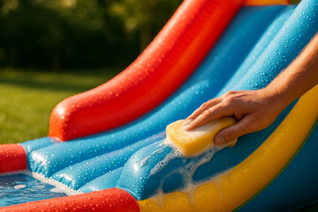 Cleaning vs. Sanitizing Water Inflatables
