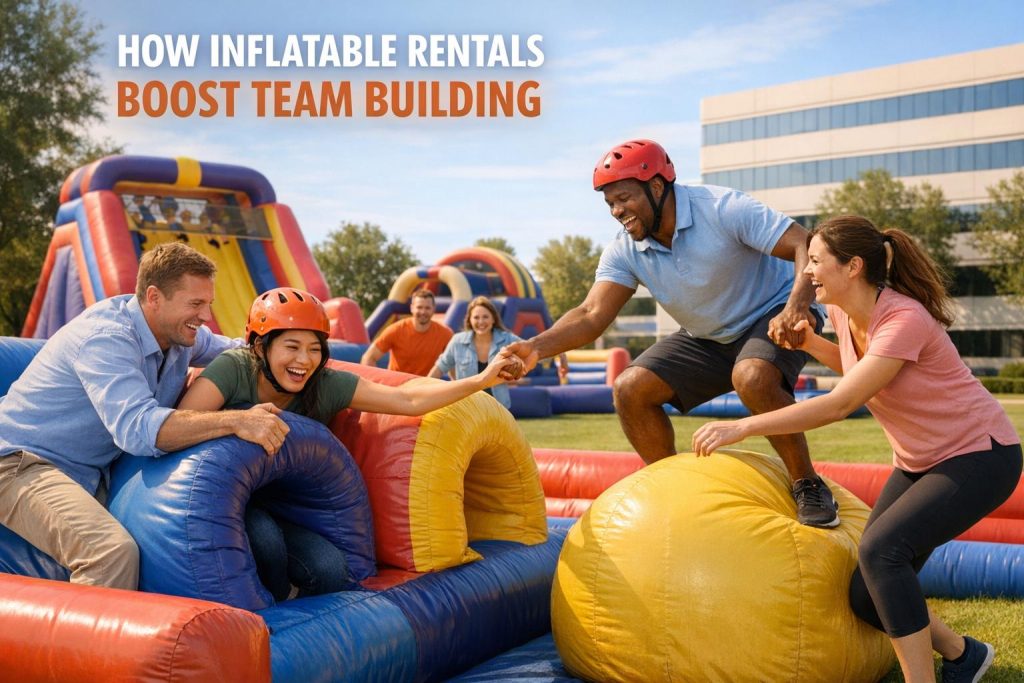 How Inflatable Rentals Boost Team Building