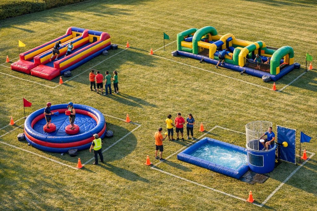 Interactive Inflatable Packages for Team-Building Events
