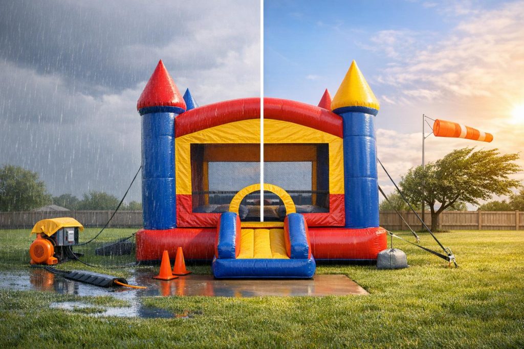Rain vs. Wind: Weather Risks for Inflatables