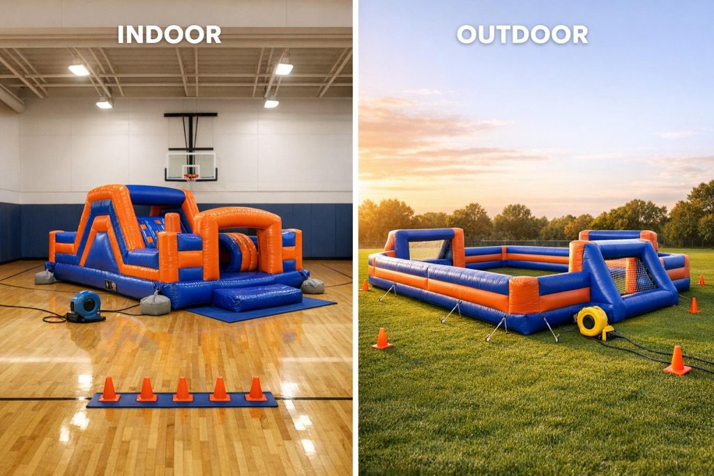 Indoor vs. Outdoor Sports Inflatables: Key Differences