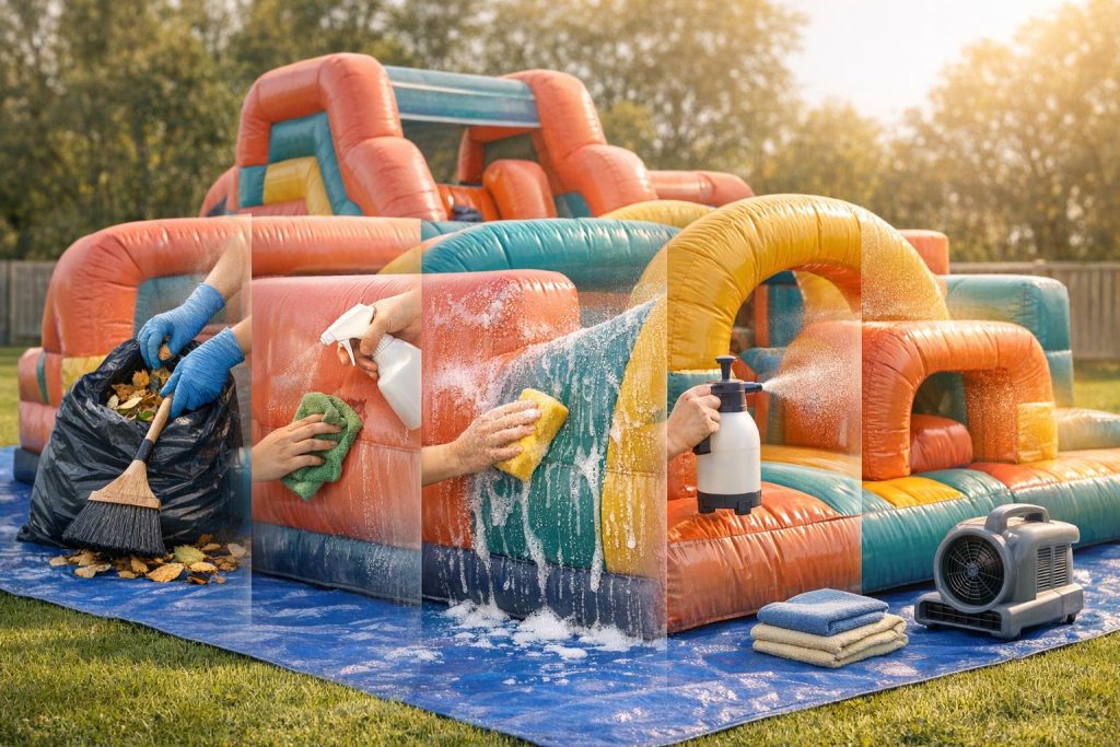 5 Steps to Clean Inflatable Obstacle Courses